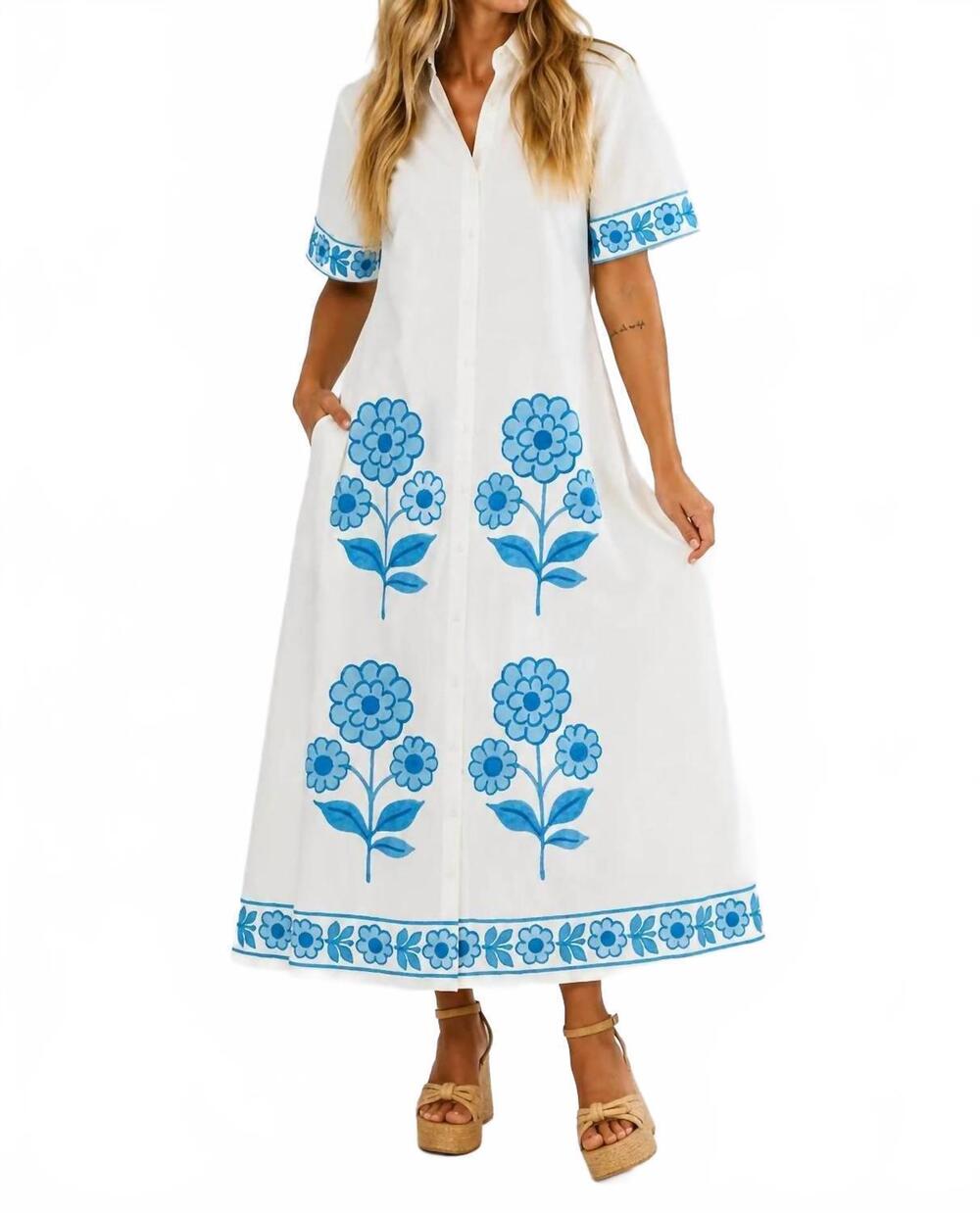 NEW VICTORIA DUNN maeve dress in quiet tide